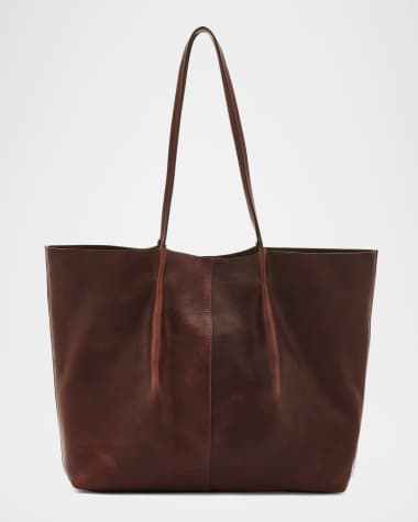 Il Bisonte Nina Pleated Leather Tote Bag