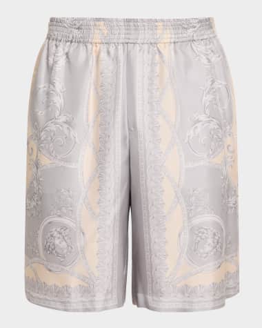 Versace Men's Coupe des Dieux Silk Shorts