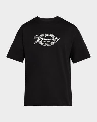 Givenchy Men's Embroidered Medallion T-Shirt