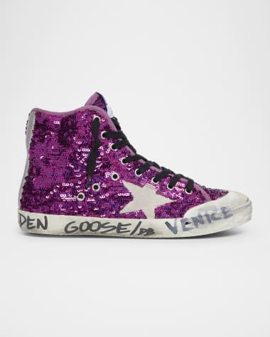 Golden Goose Francy Sequin High-Top Sneakers
