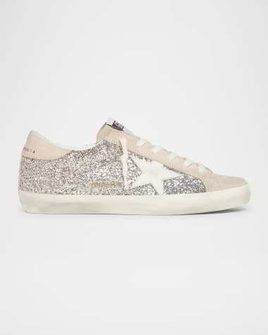 Golden Goose Superstar Glitter Leather Low-Top Sneakers