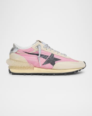 Golden Goose Running Marathon Suede Nylon Sneakers