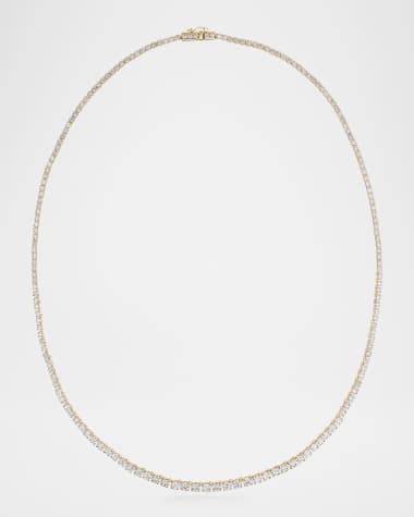 LANA 14K Gold Graduating Diamond Tennis Necklace