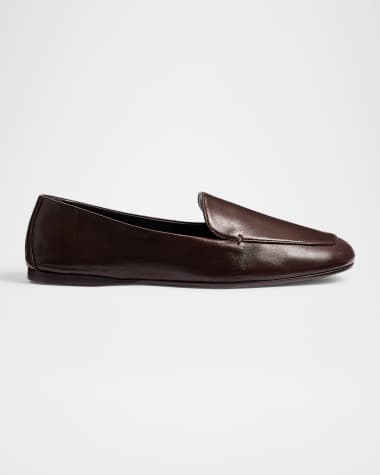 Khaite Monroe Leather Ballerina Loafers