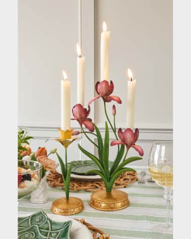 Juliska Meadow Walk Iris 14" Centerpiece Candelabra