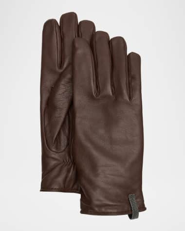 Brunello Cucinelli Calfskin Leather Gloves