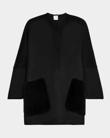 Carolyn Rowan Cashmere Coat with Shearling Pockets
