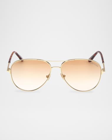 TOM FORD Clark Metal Aviator Sunglasses