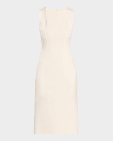 Michael Kors Collection Square-Neck Crepe Sheath Dress