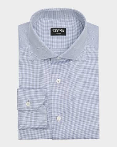 ZEGNA Men's Microstructure Trofeo Comfort Dress Shirt
