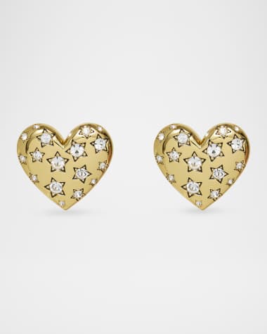 Lele Sadoughi Celestial Heart Button Earrings