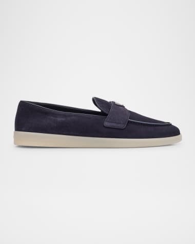 Prada Men's Saint Tropez Suede Loafers