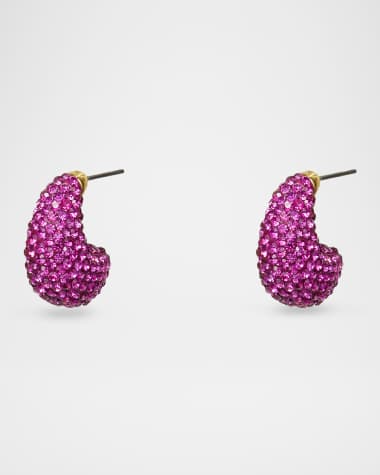 Lele Sadoughi Pave Dome Mini Hoop Earrings