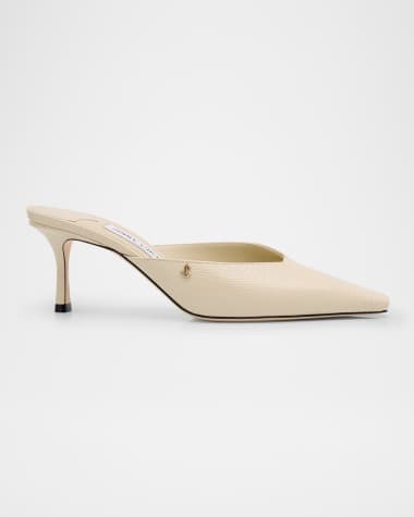 Jimmy Choo Vivi Lizard-Embossed Mule Pumps