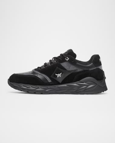 MCM Men's Skywander Leather and Suede Sneakers