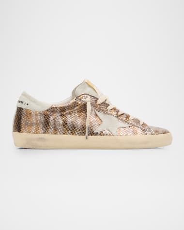 Golden Goose Superstar Metallic Embossed Low-Top Sneakers