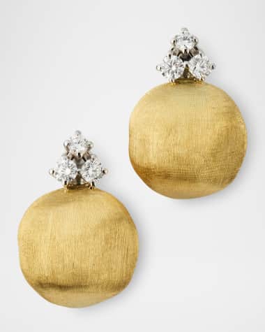 Marco Bicego 18K Yellow Gold Stud Earrings with Diamonds