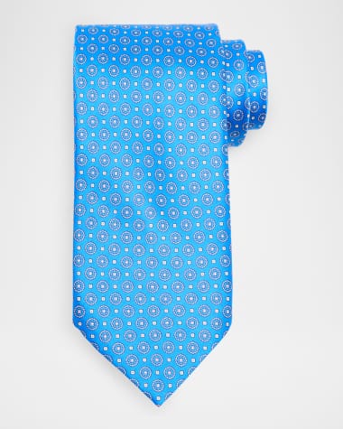 Stefano Ricci Men's Round Medallion Silk Tie