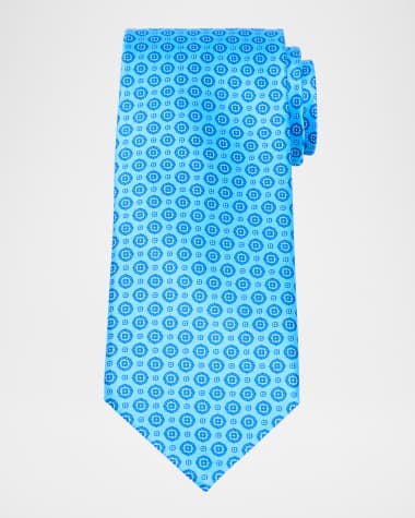 Stefano Ricci Men's Round Medallion Silk Tie