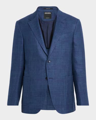ZEGNA Men's Tonal Plaid Single-Breasted Sport Coat