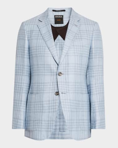 ZEGNA Men's Large Check Sport Coat