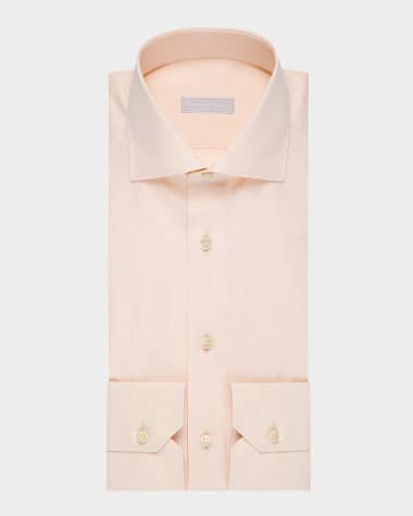 Stefano Ricci Men's Cotton Point-Collar Dress Shirt