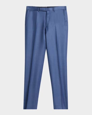 ZEGNA Men's Trofeo Sharkskin Trousers