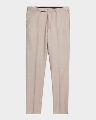 ZEGNA Men's Trofeo Twill Flat-Front Pants