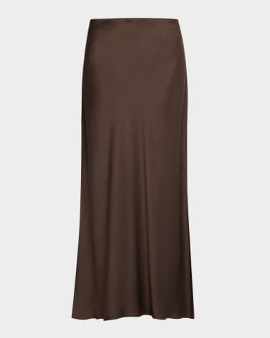 Brunello Cucinelli Satin Cady Maxi Pencil Skirt