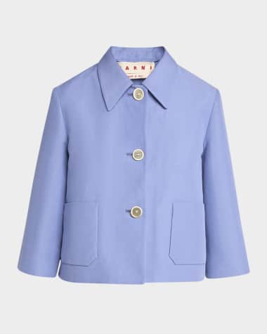 Marni Short Three-Quarter Sleeve Cotton Jacket