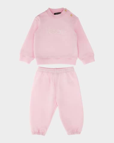 Versace Kid's Vintage Logo-Print Two-Piece Set, Size 3M-18M