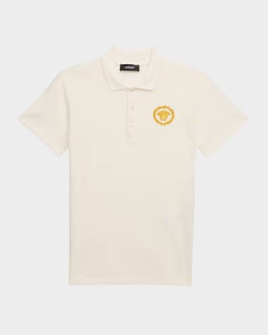 Versace Boy's Medusa Emblem Polo Shirt, Size 6-14