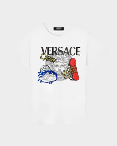 Versace Boy's Versace Crew Graphic T-Shirt, Size 6-14