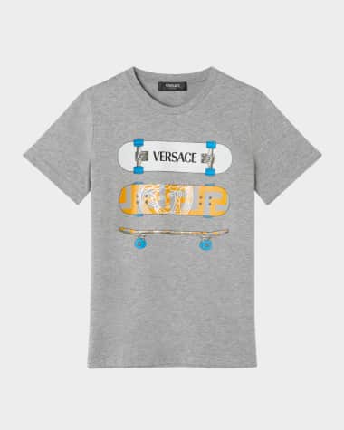 Versace Boy's Logo-Print Skate Graphic T-Shirt, Size 6-14