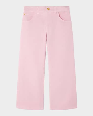 Versace Girl's Stretch Denim Slim Fit Pants, Size 6-14