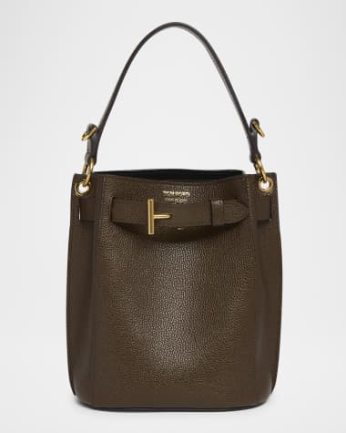 TOM FORD Audrey Mini Bucket Bag in Grain Leather