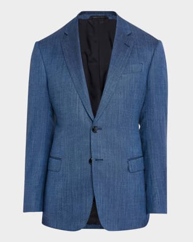 Giorgio Armani Men's Micro-Herringbone Sport Coat