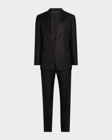 Giorgio Armani Men's Wool and Silk Micro-Textured Two-Piece Tuxedo
