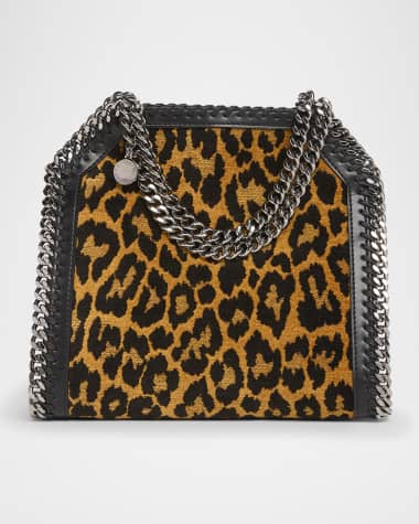 Stella McCartney Falabella Mini Leopard Jacquard Tote Bag
