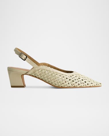 Bernardo Athena Woven Slingback Pumps
