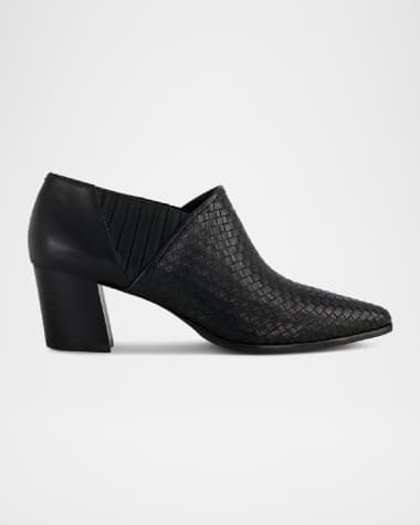 Bernardo Woven Leather Ankle Booties