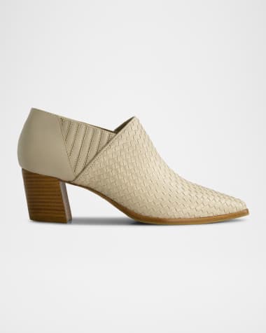 Bernardo Woven Leather Ankle Booties