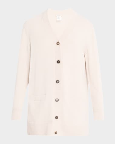 Lafayette 148 New York Button-Down Wool-Cashmere Cardigan