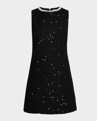 Alice + Olivia Coley Embellished Slim-Fit Mini Dress