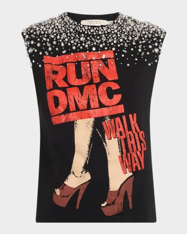 Alice + Olivia Micah Embellished Muscle Tank