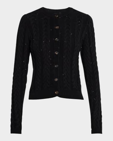 Brunello Cucinelli Fitted Cotton Diamante Cardigan