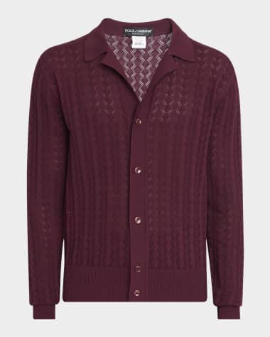 Dolce&Gabbana Men's Patterned Knit Cardigan