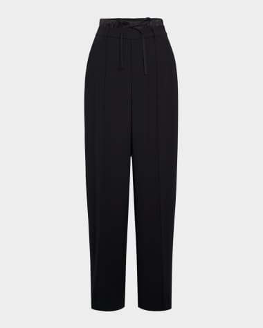 Vince Pintuck Double Waistband High-Rise Pants