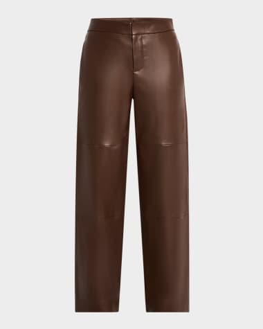 Vince Wide-Leg Leather Utility Pants