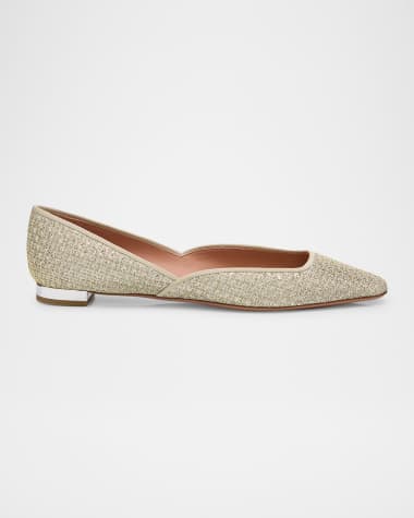 Aquazzura Maia Honeycomb Ballerina Flats